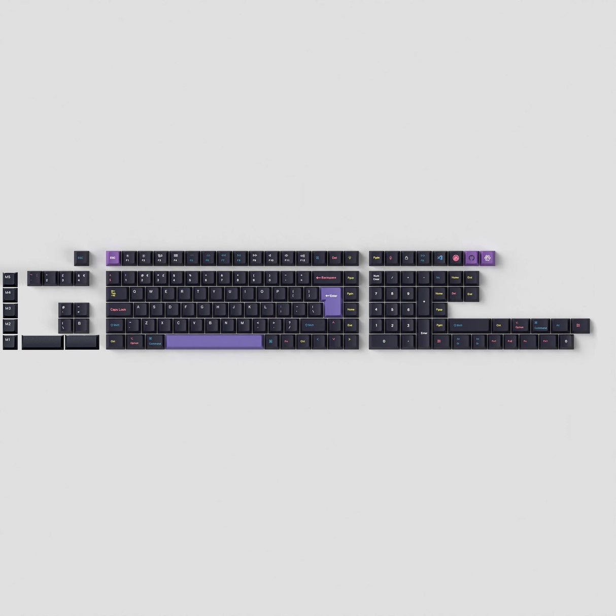 ISO Cherry Profile Dye-Sub PBT Full Set Keycap Set - Developer (Version 2)