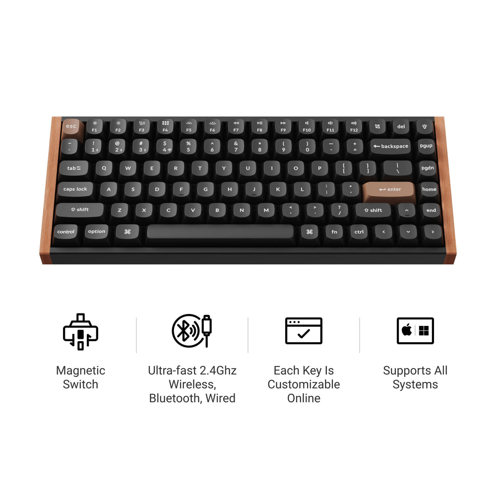 Keychron K2 HE Wireless Magnetic Switch Custom Keyboard (US ANSI Layout)