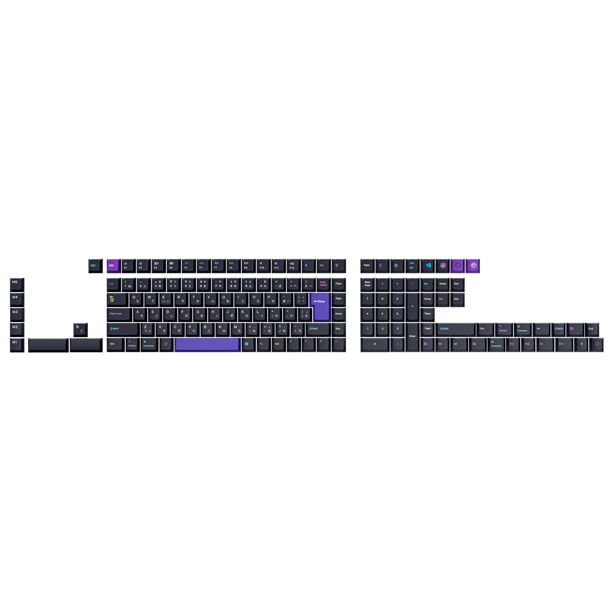 ISO Cherry Profile Dye-Sub PBT Full Set Keycap Set - Developer (Version 2)