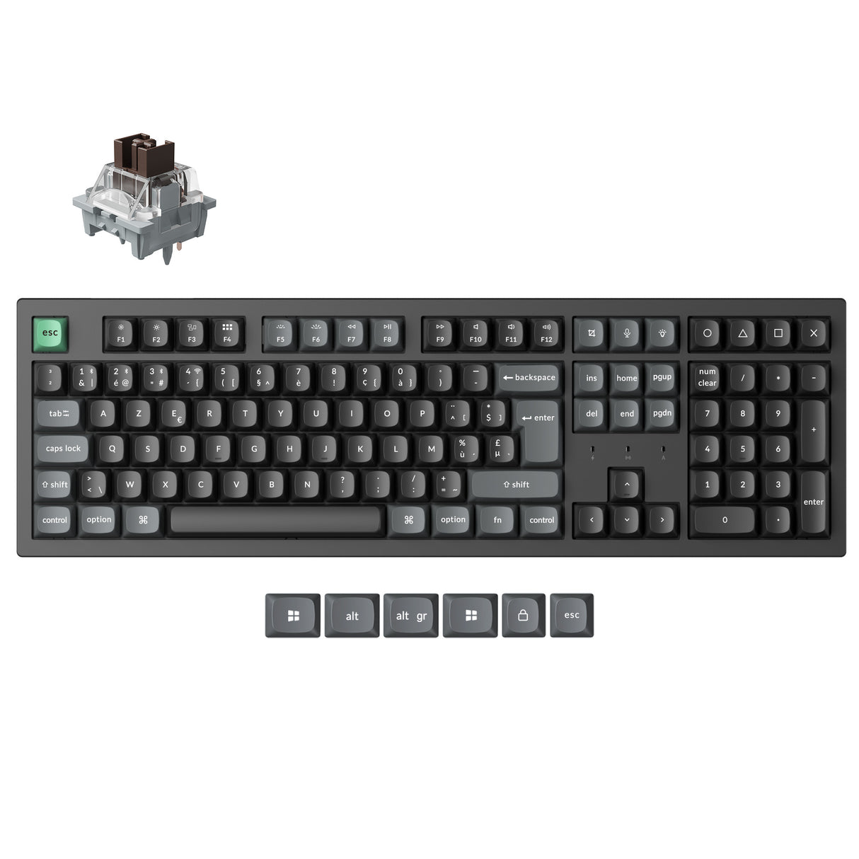 Keychron K10 Ultra 8K Wireless Custom Mechanical Keyboard ISO Layout Collection