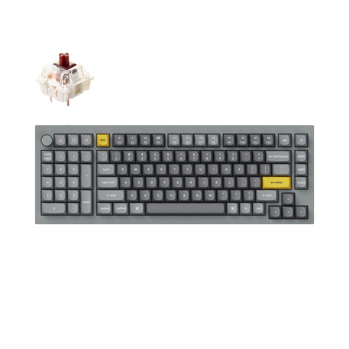 Keychron Q12 QMK Custom Mechanical Keyboard (US ANSI Layout)