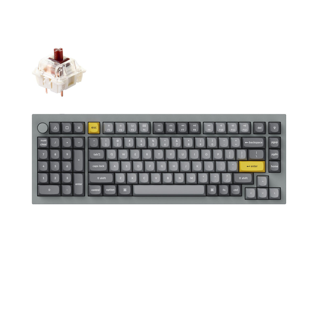 Keychron Q12 QMK Custom Mechanical Keyboard (US ANSI Layout)