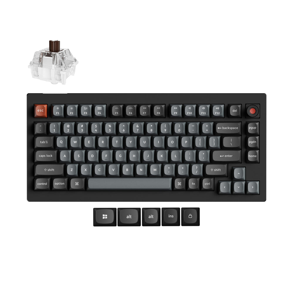 Keychron V1 8K QMK Wired Custom Mechanical Keyboard (US ANSI Layout)