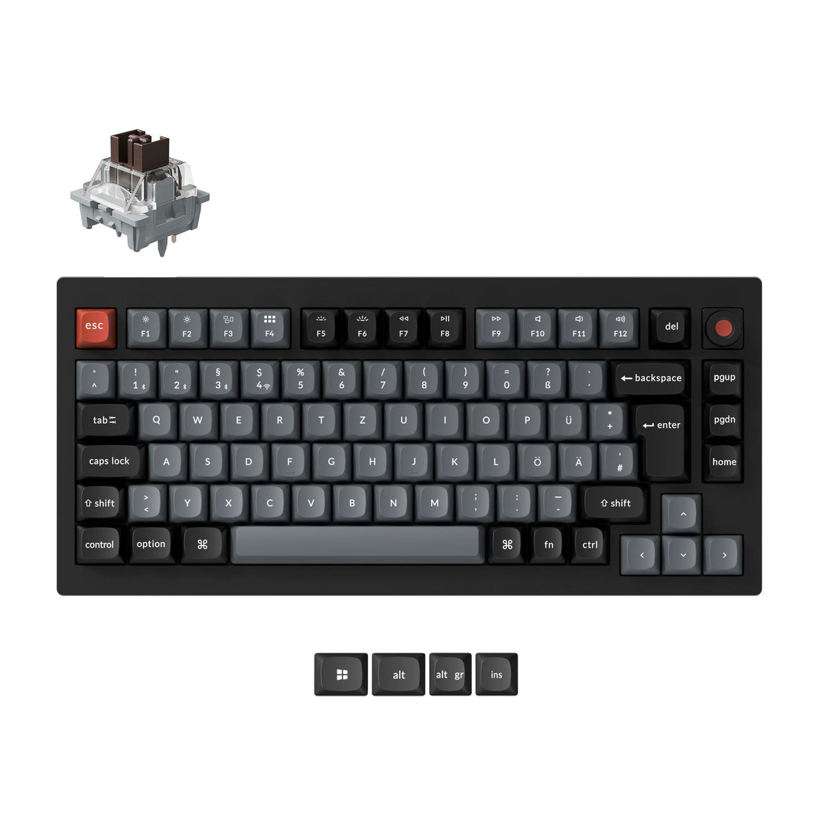 Keychron V1 8K QMK Wired Custom Mechanical Keyboard ISO Layout Collection