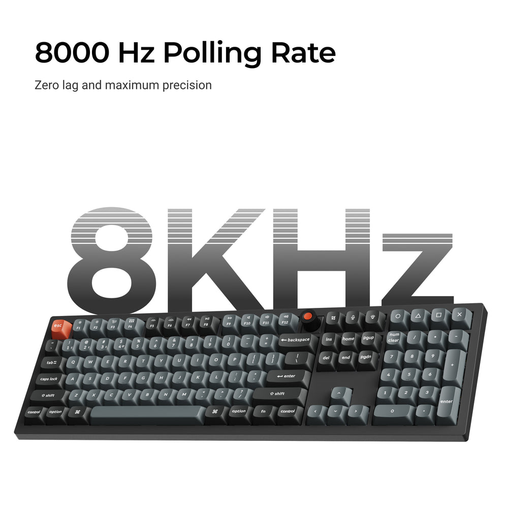 Keychron V6 8K QMK Wired Custom Mechanical Keyboard (US ANSI Layout)