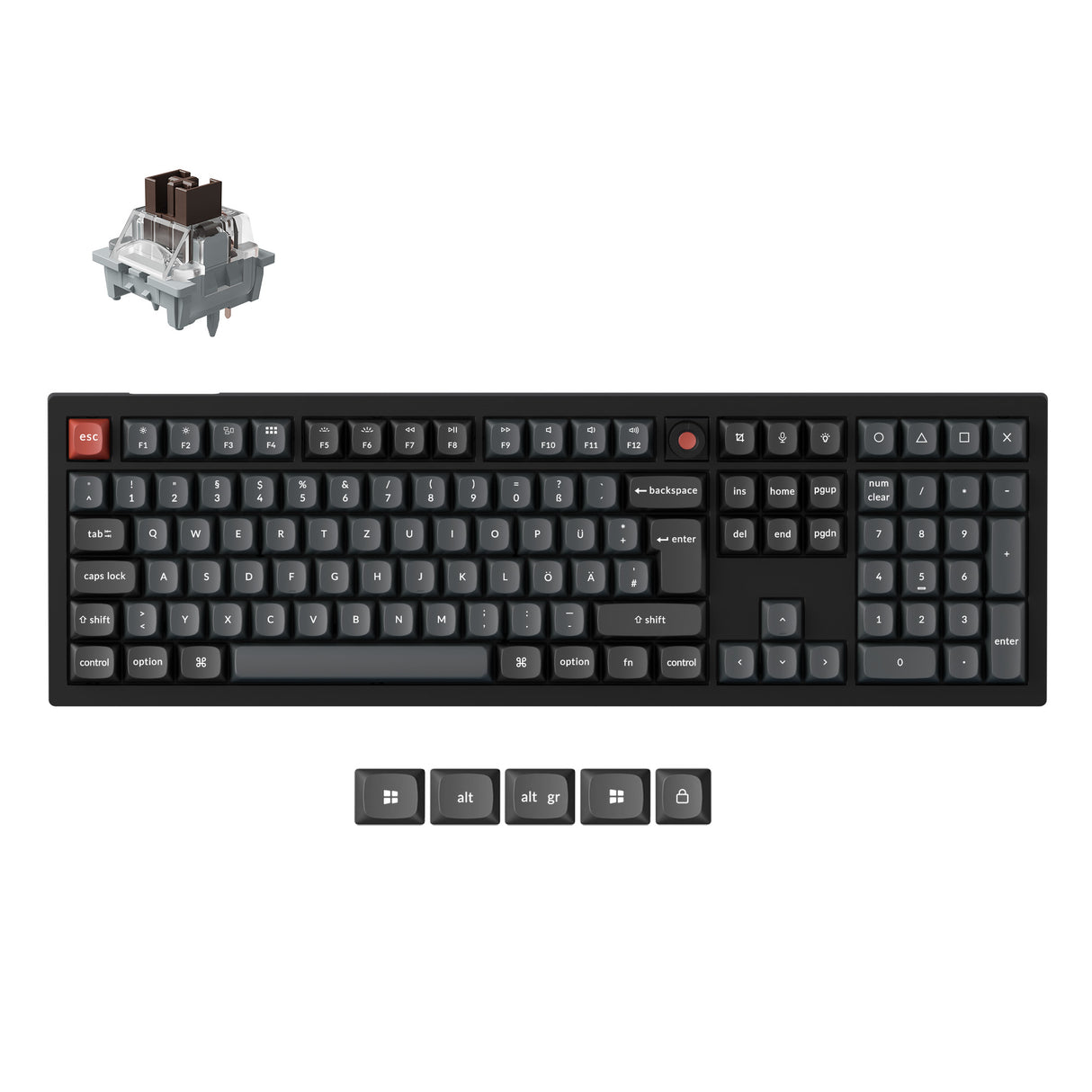 Keychron V6 8K QMK Wired Custom Mechanical Keyboard ISO Layout Collection