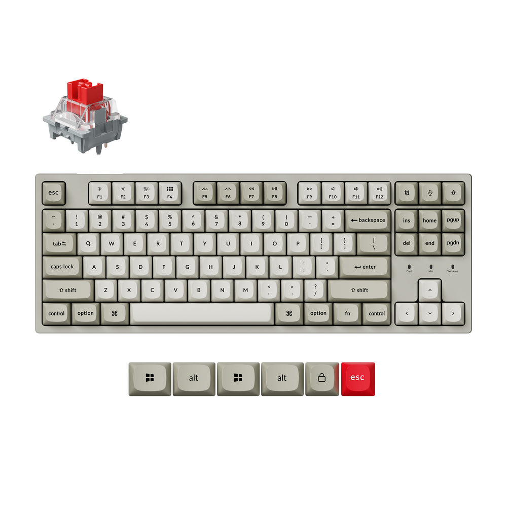 Keychron C1 Pro 8K QMK Bedraad Aangepast Mechanisch Toetsenbord (VS ANSI Indeling)