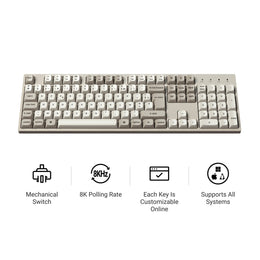 Keychron C2 Pro 8K QMK Bedrade Aangepaste Mechanische Toetsenbord ISO Indeling Collectie