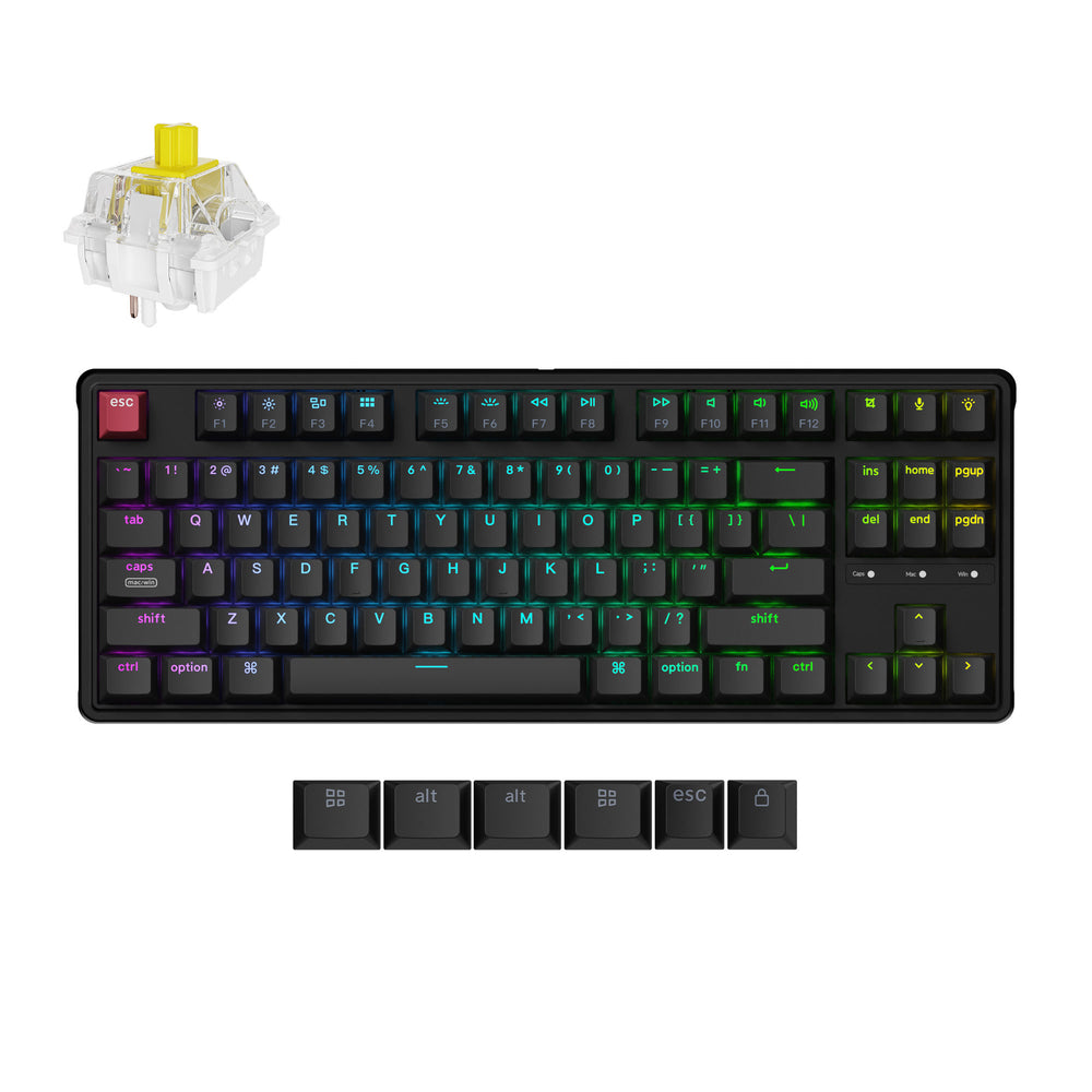 Keychron C3 Pro 8K QMK Wired Custom Mechanical Keyboard (US ANSI Layout)
