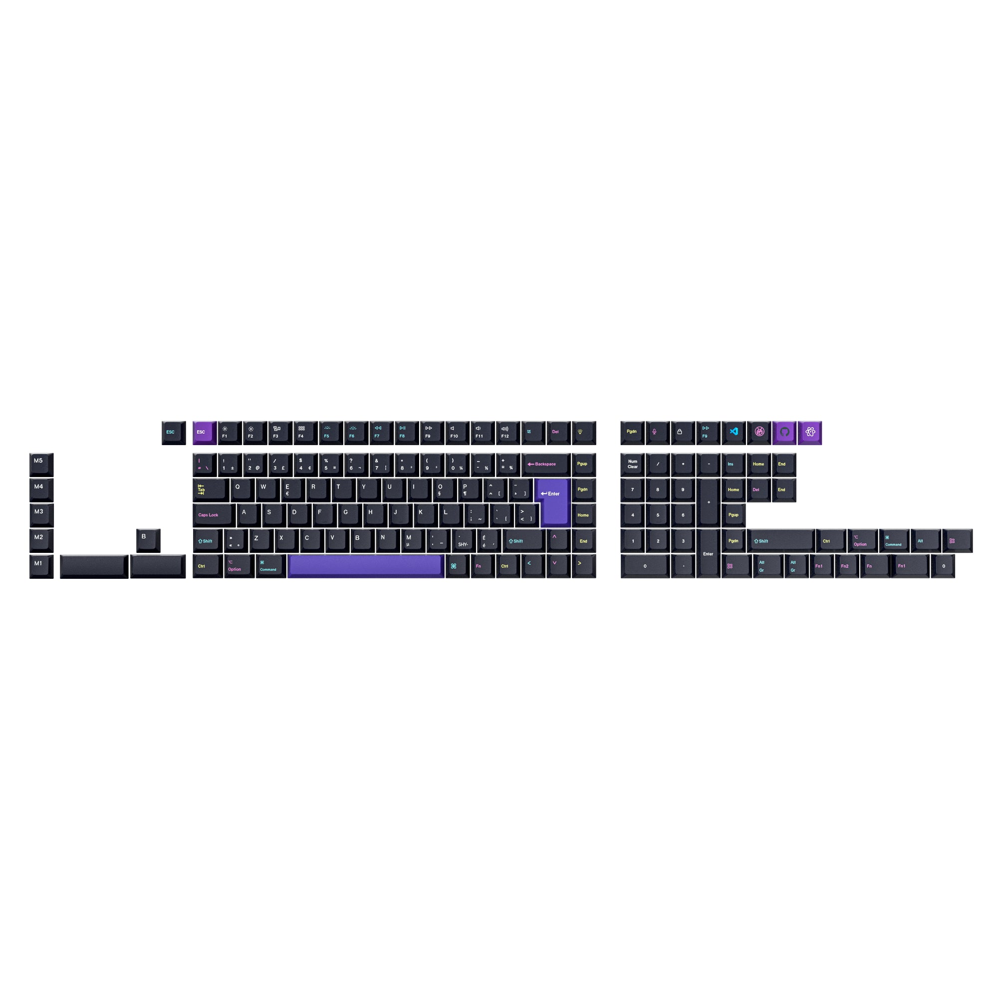 ISO Cherry Profile Dye-Sub PBT Full Set Keycap Set - Developer (Version 2)