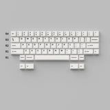 Cherry Profile Double - Shot PBT Full Set Keycaps - Black on White - Bow