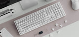 Cherry Profile Double - Shot PBT Full Set Keycaps - Black on White - Bow