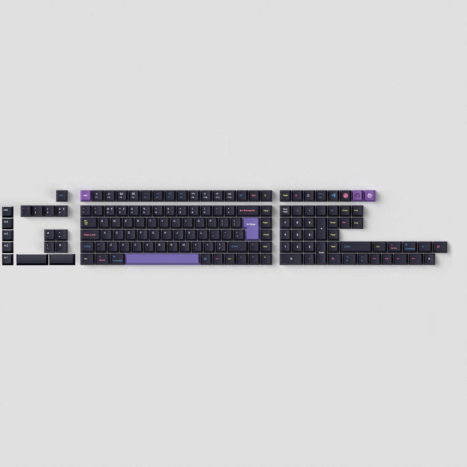 ISO Cherry Profile Dye-Sub PBT Full Set Keycap Set - Developer (Version 2)