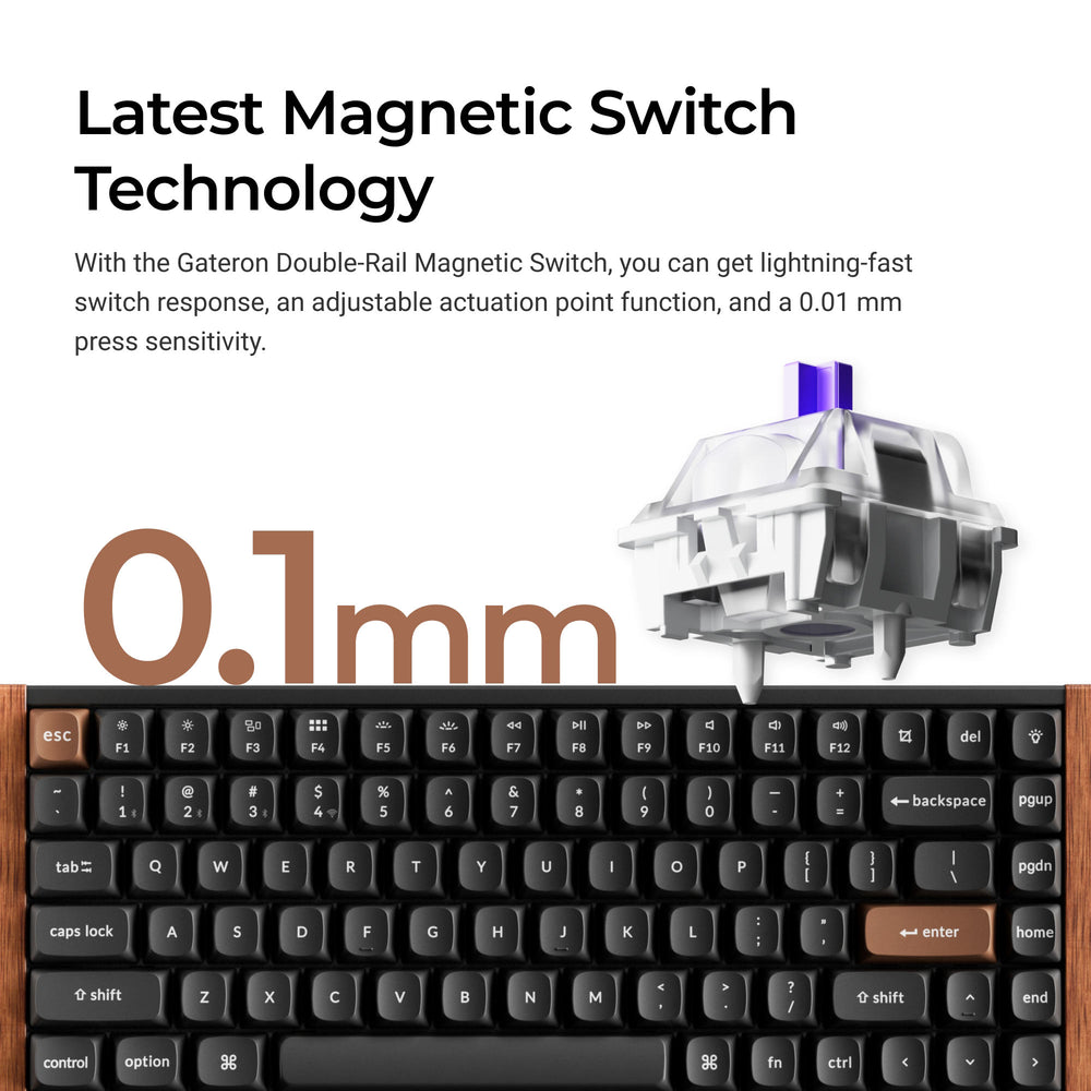 Keychron K2 HE Wireless Magnetic Switch Custom Keyboard (US ANSI Layout)