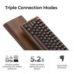Keychron K2 HE Wireless Magnetic Switch Custom Keyboard - All Wood Special Edition (US ANSI Layout)