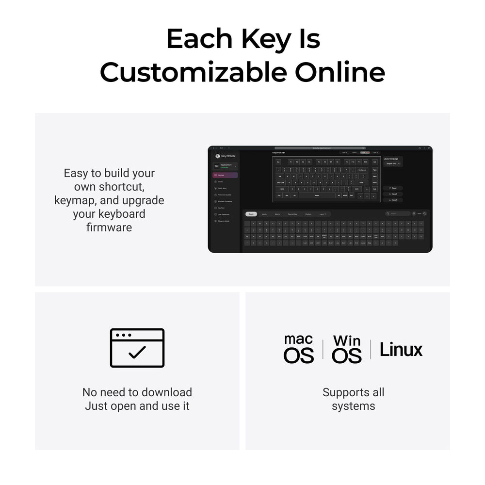 Keychron B31 Wireless Keyboard (US ANSI Layout)