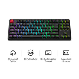 Keychron C3 Pro 8K QMK Wired Custom Mechanical Keyboard (US ANSI Layout)