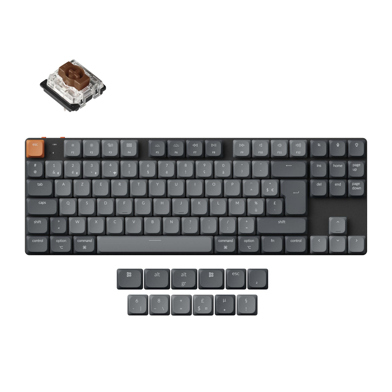 Keychron K1 Max QMK Draadloze Aangepaste Mechanische Toetsenbord ISO Indeling Collectie