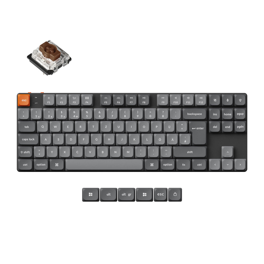 Keychron K1 Max QMK Draadloze Aangepaste Mechanische Toetsenbord ISO Indeling Collectie