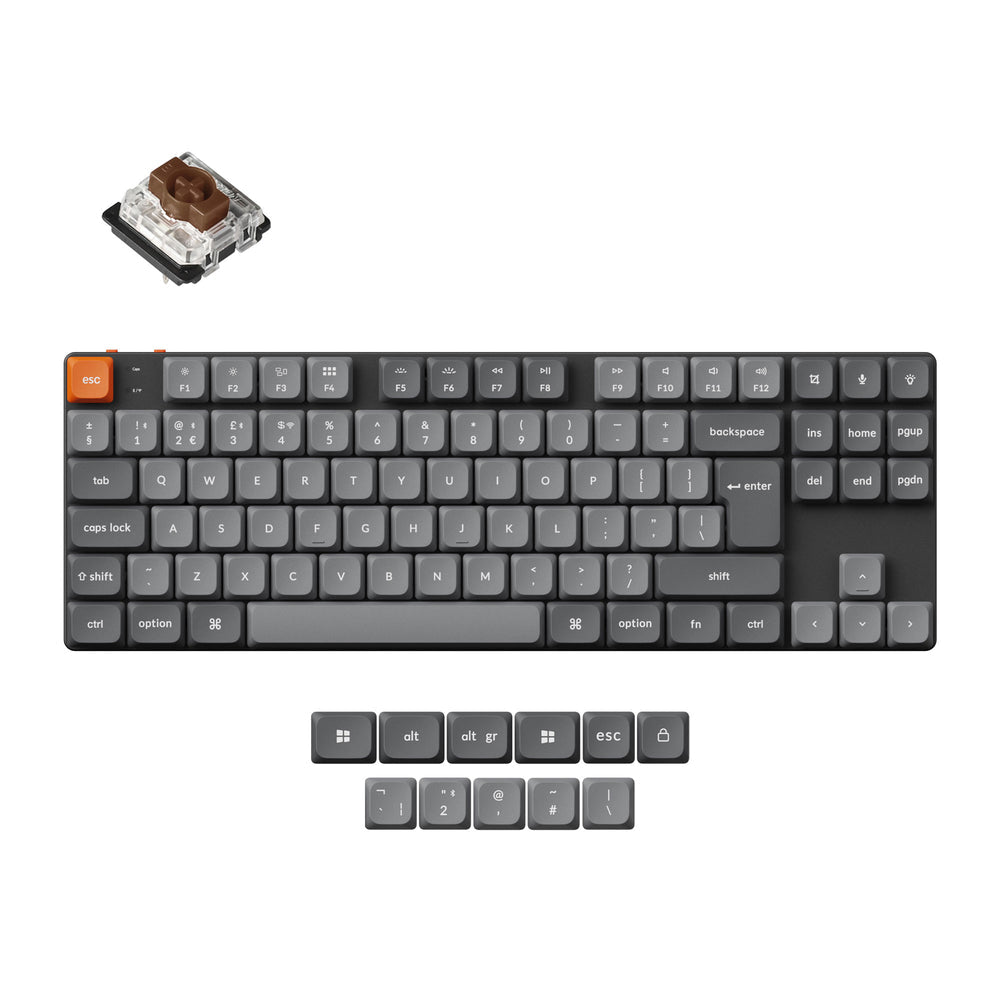 Keychron K1 Max QMK Draadloze Aangepaste Mechanische Toetsenbord ISO Indeling Collectie