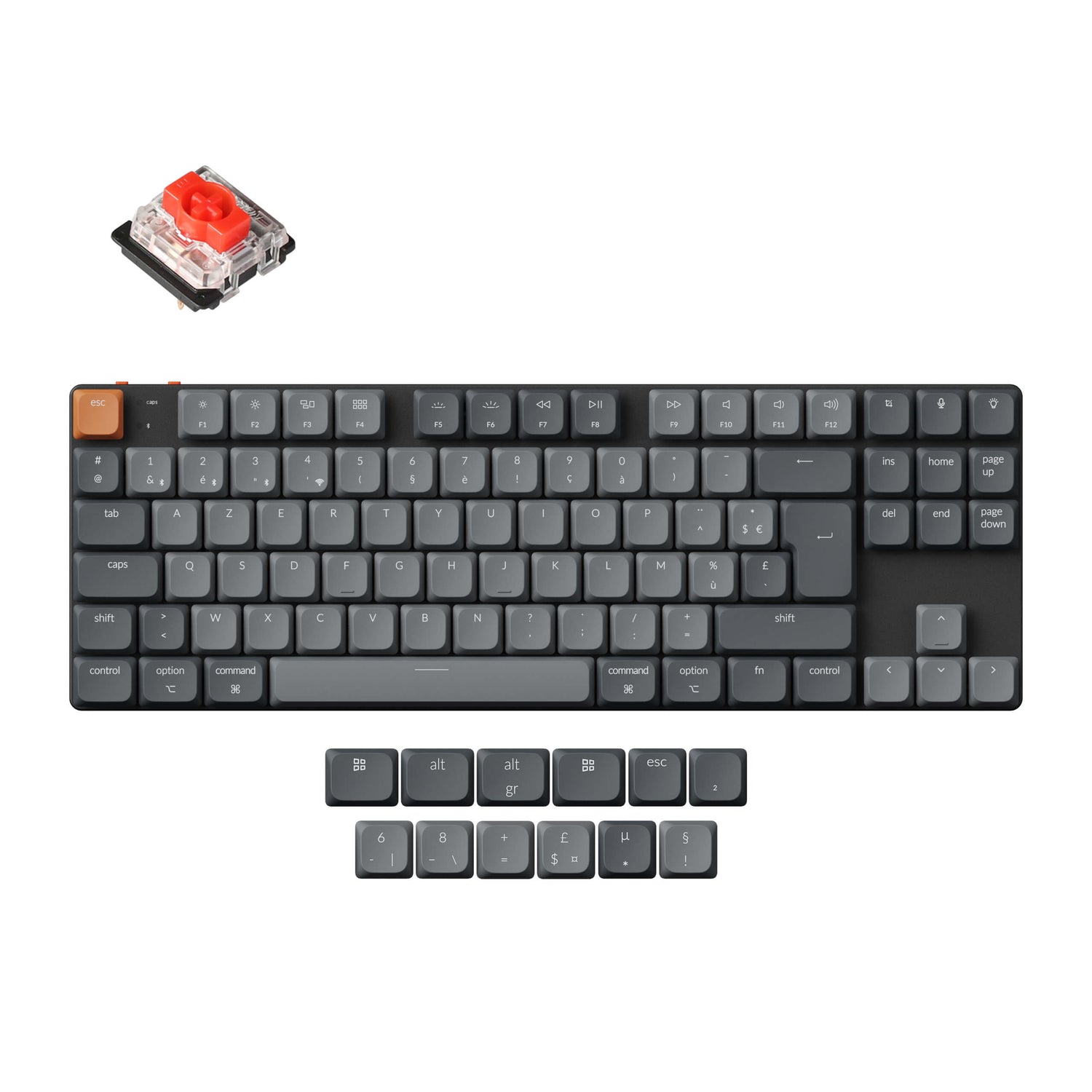 Keychron K1 Max QMK Draadloze Aangepaste Mechanische Toetsenbord ISO Indeling Collectie