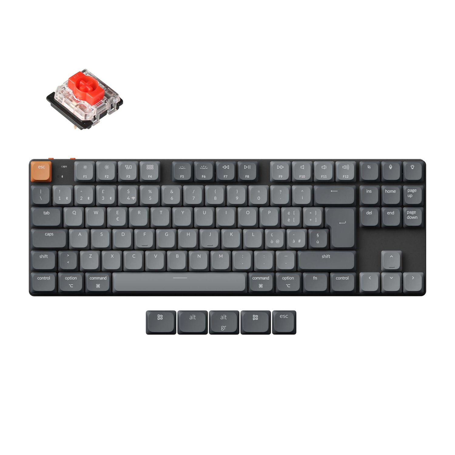 Keychron K1 Max QMK Draadloze Aangepaste Mechanische Toetsenbord ISO Indeling Collectie