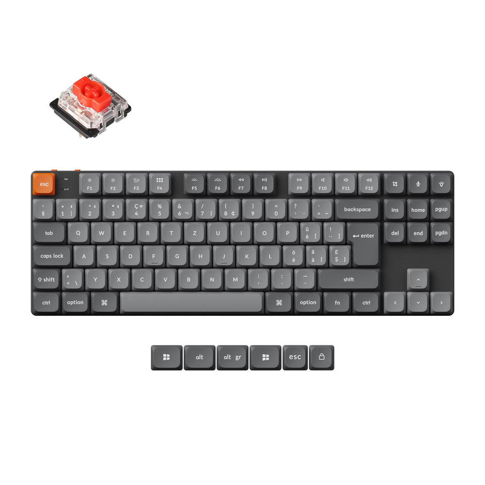 Keychron K1 Max QMK Draadloze Aangepaste Mechanische Toetsenbord ISO Indeling Collectie