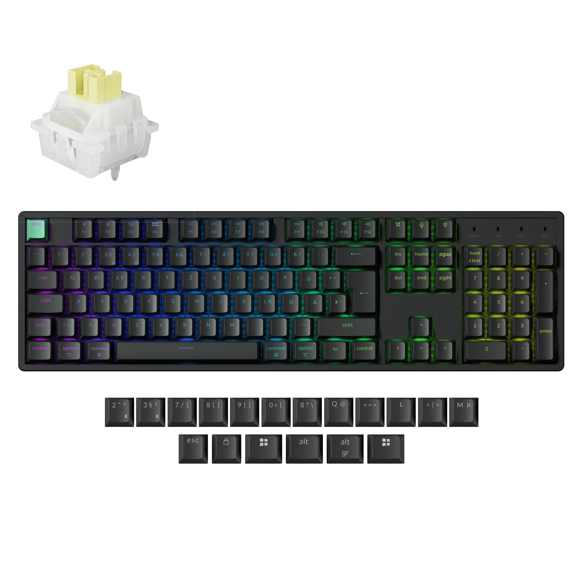 Keychron K10 HE Wireless Magnetic Switch Custom Keyboard ISO Layout Collection