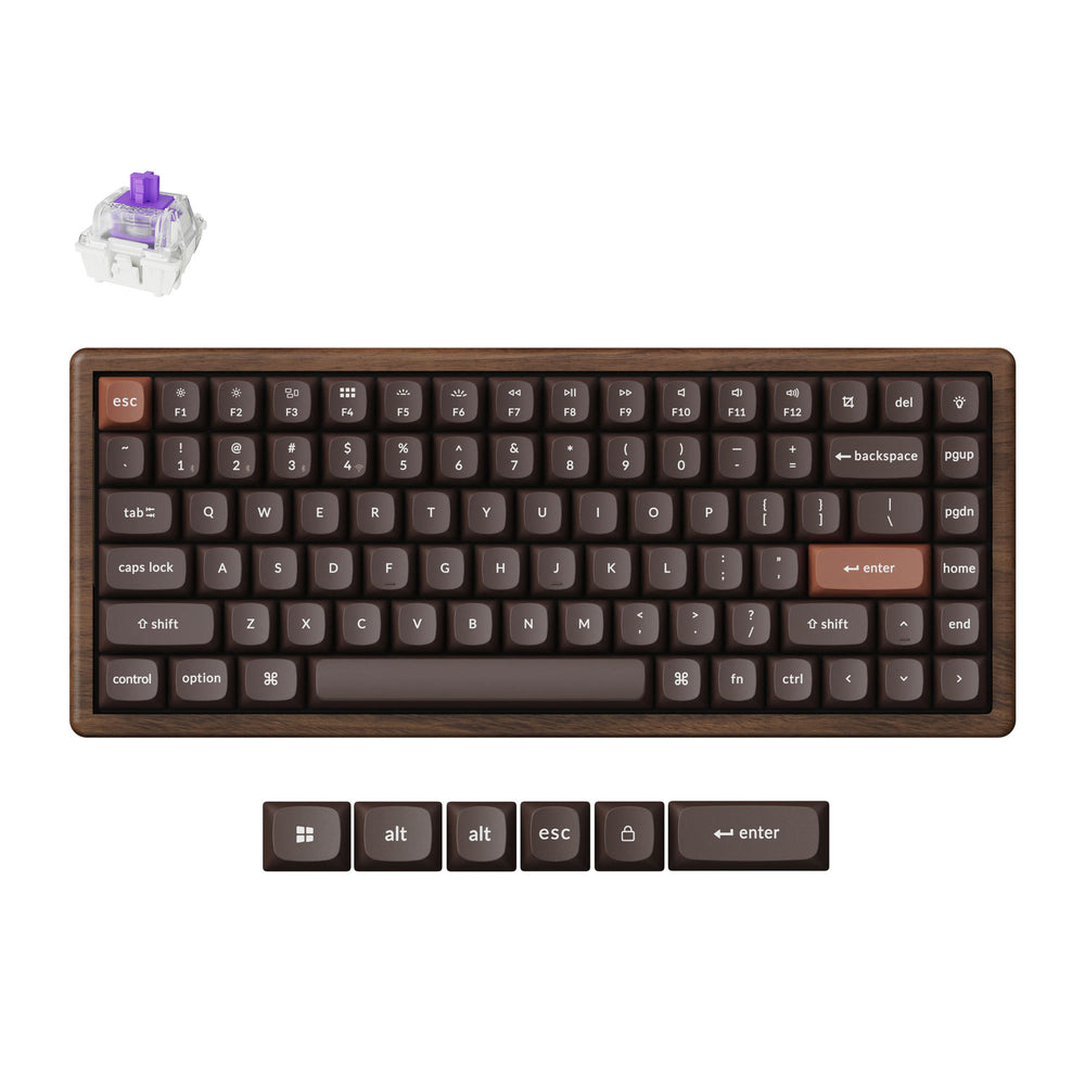 Keychron K2 HE Wireless Magnetic Switch Custom Keyboard - All Wood Special Edition (US ANSI Layout)