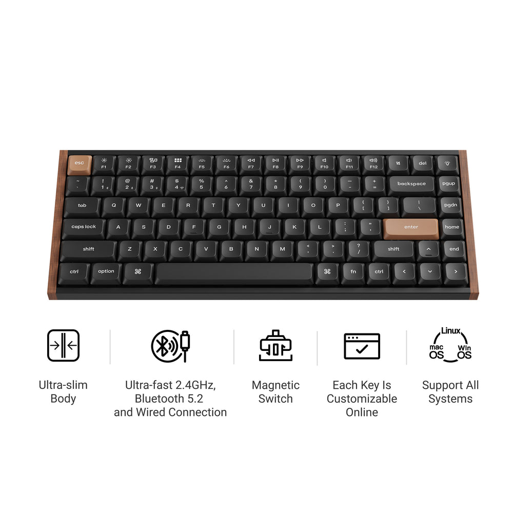 Keychron K3 HE Wireless Magnetic Switch Custom Keyboard (US ANSI Layout)
