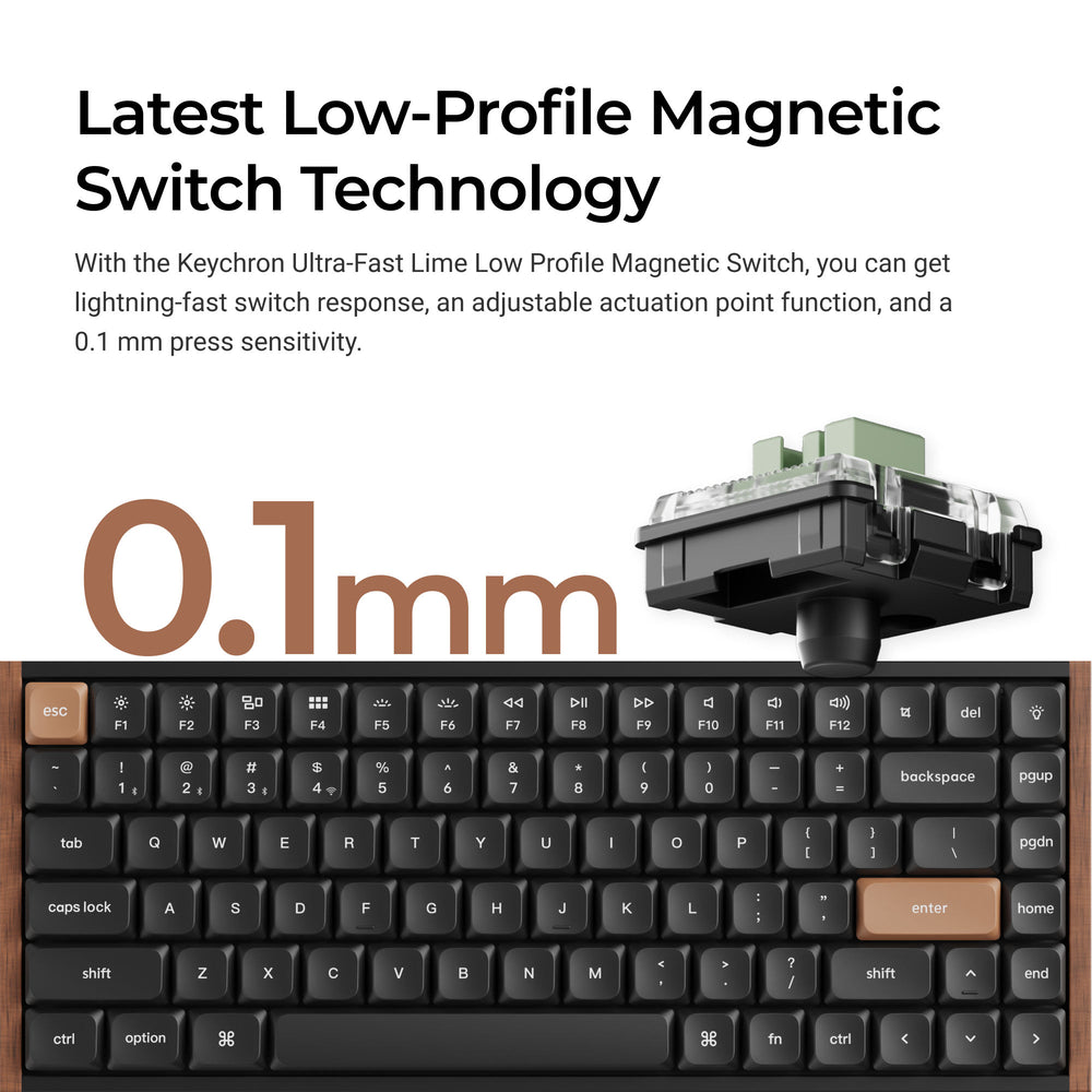 Keychron K3 HE Wireless Magnetic Switch Custom Keyboard (US ANSI Layout)