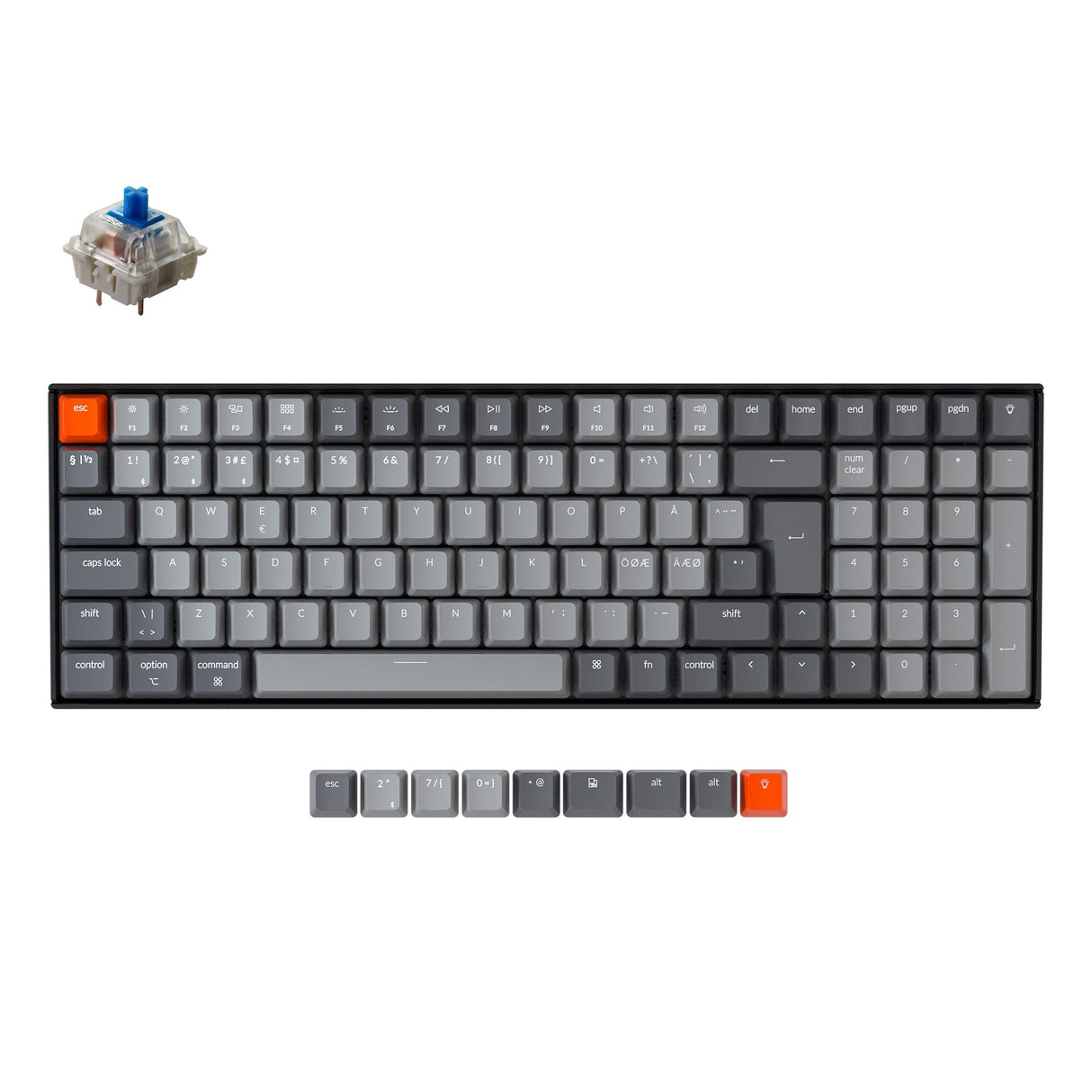 Keychron K4 Draadloos Mechanisch Toetsenbord (Noordse ISO Indeling) - Versie 2