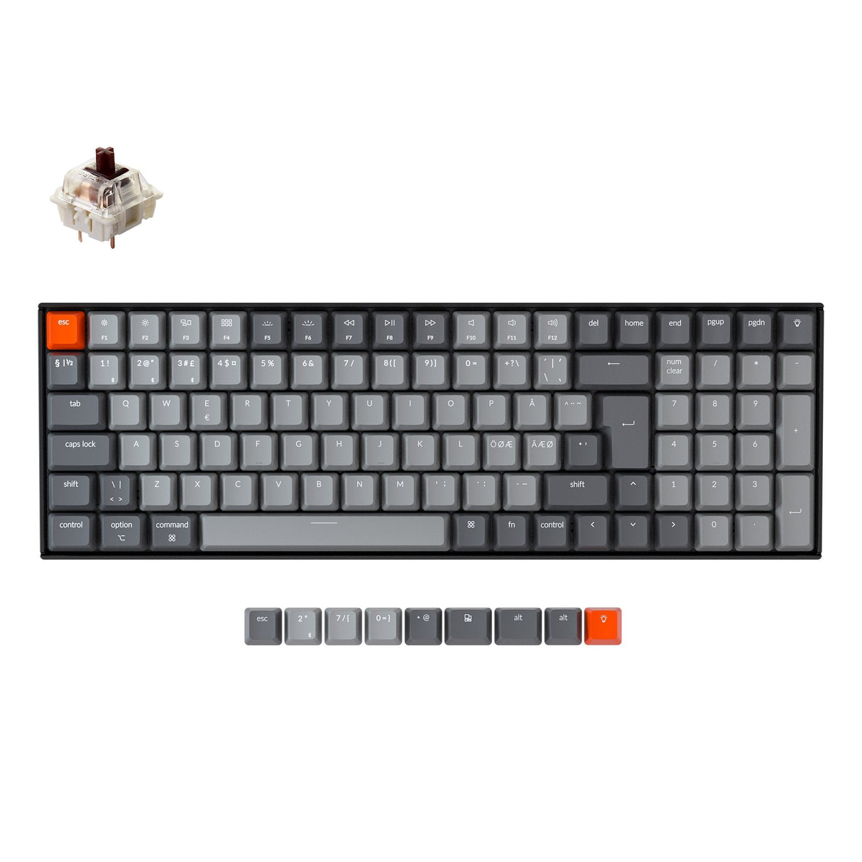 Keychron K4 Draadloos Mechanisch Toetsenbord (Noordse ISO Indeling) - Versie 2