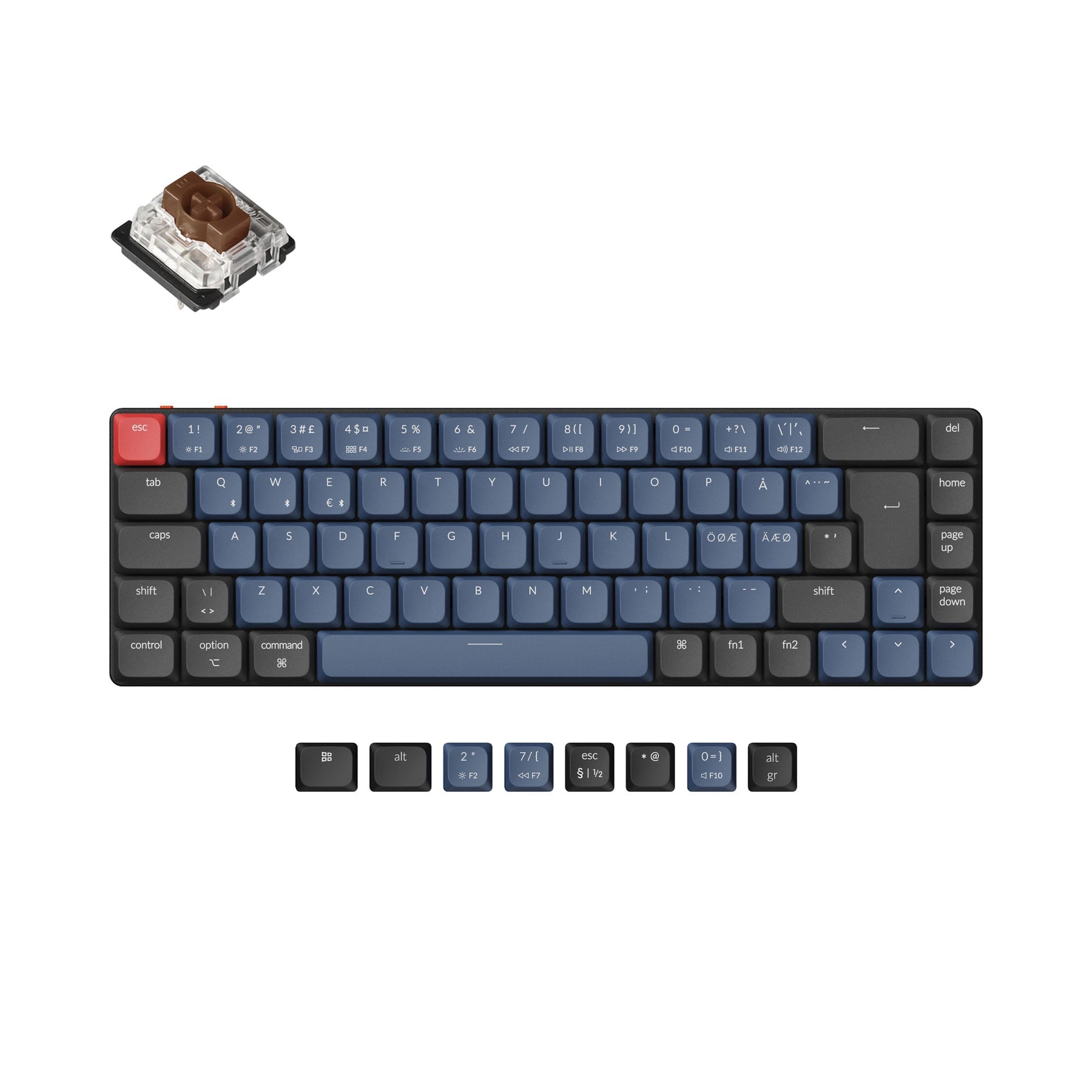 Keychron K7 Pro QMK/VIA Draadloos Aangepast Mechanisch Toetsenbord ISO Indeling Collectie