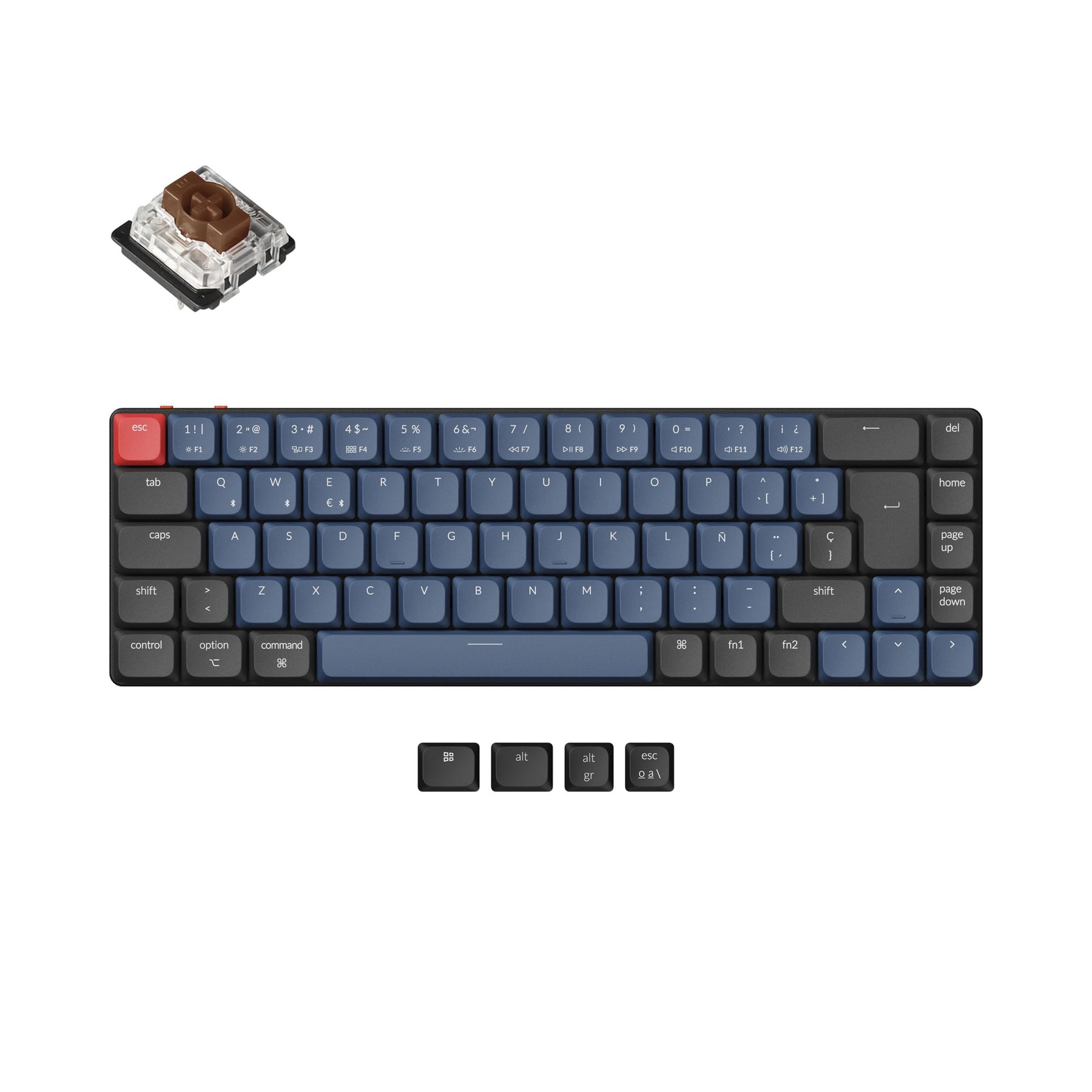 Keychron K7 Pro QMK/VIA Draadloos Aangepast Mechanisch Toetsenbord ISO Indeling Collectie