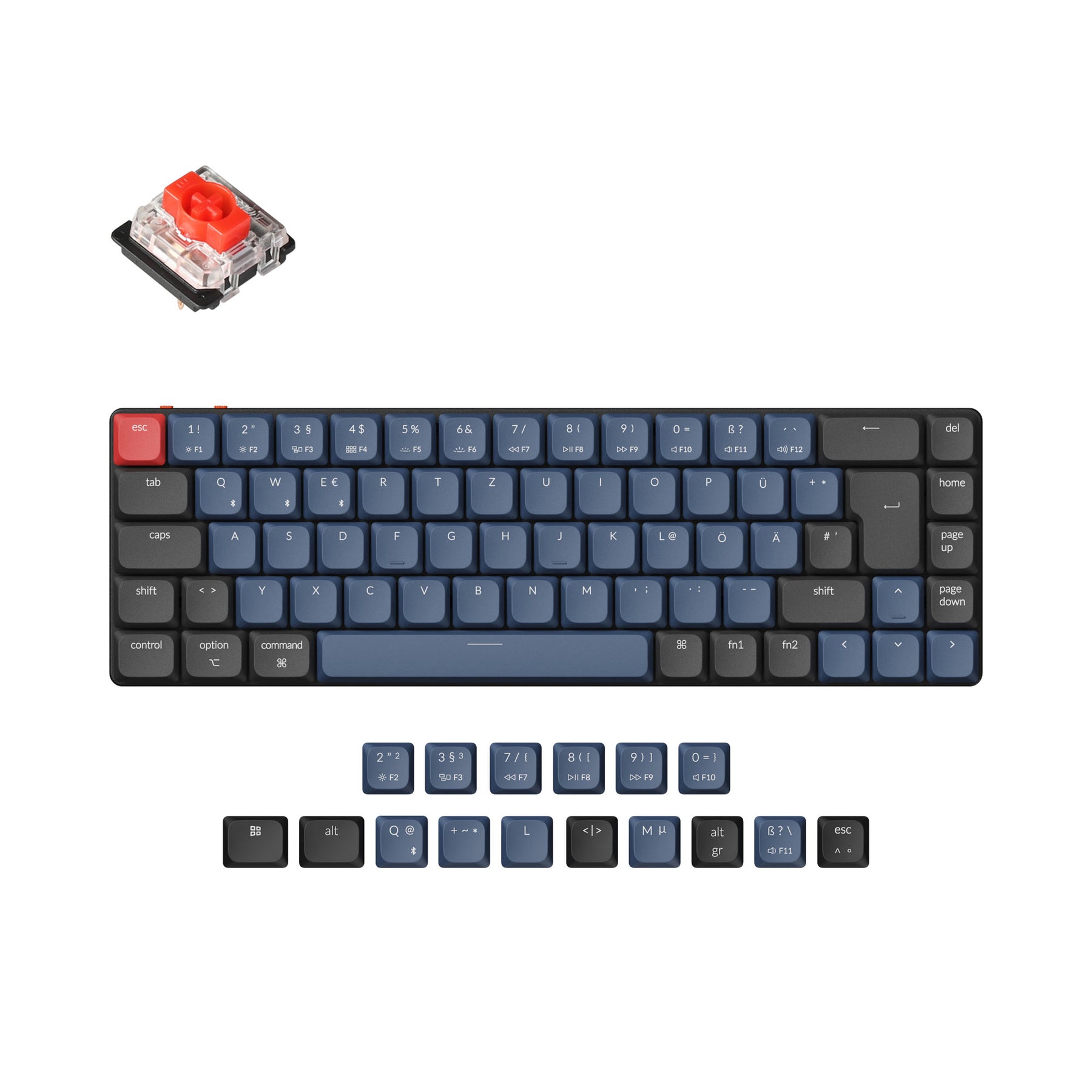 Keychron K7 Pro QMK/VIA Draadloos Aangepast Mechanisch Toetsenbord ISO Indeling Collectie