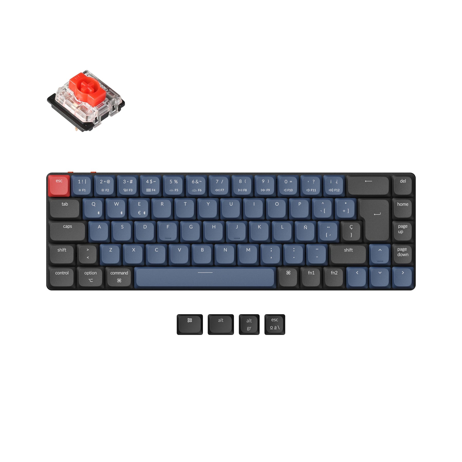 Keychron K7 Pro QMK/VIA Draadloos Aangepast Mechanisch Toetsenbord ISO Indeling Collectie