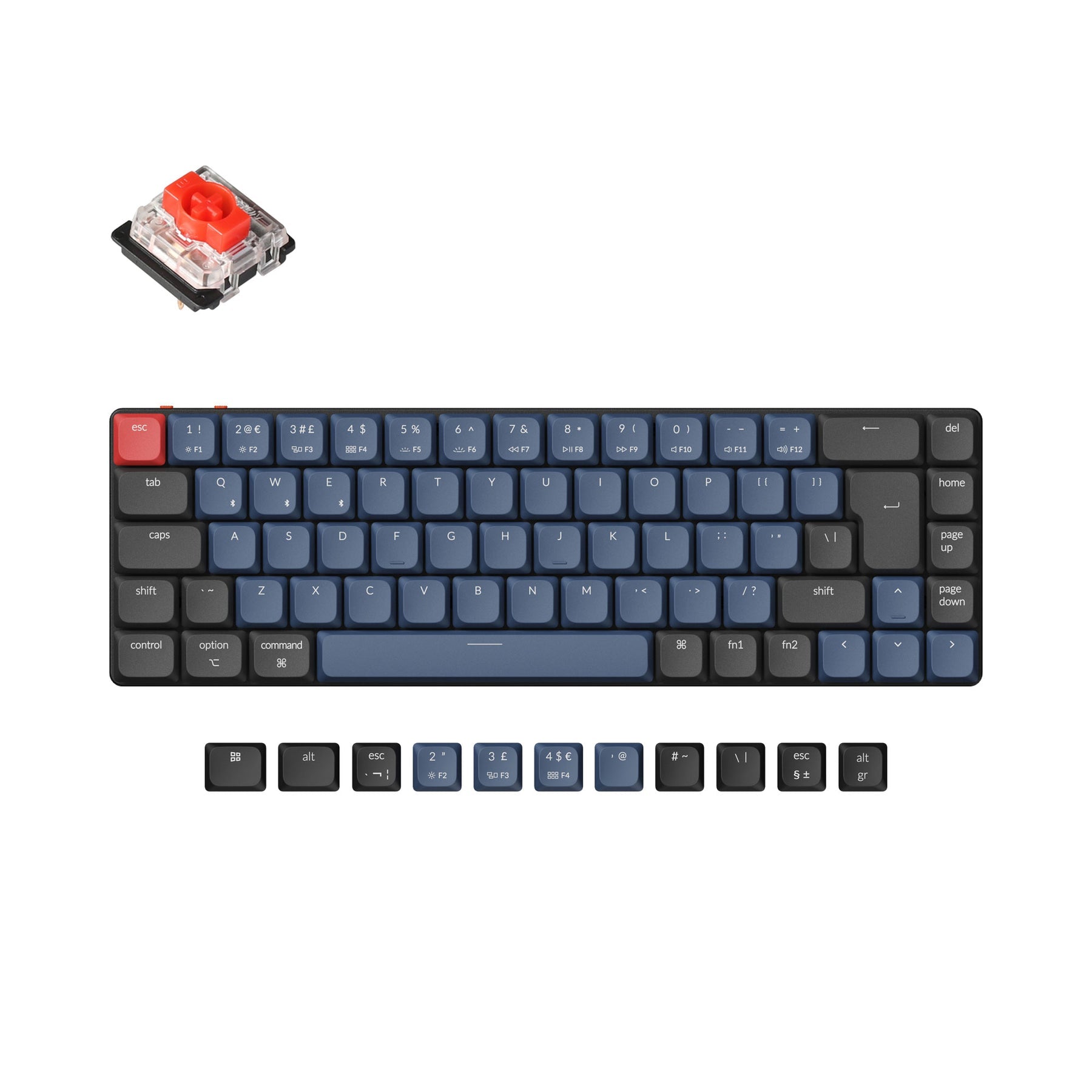 Keychron K7 Pro QMK/VIA Draadloos Aangepast Mechanisch Toetsenbord ISO Indeling Collectie