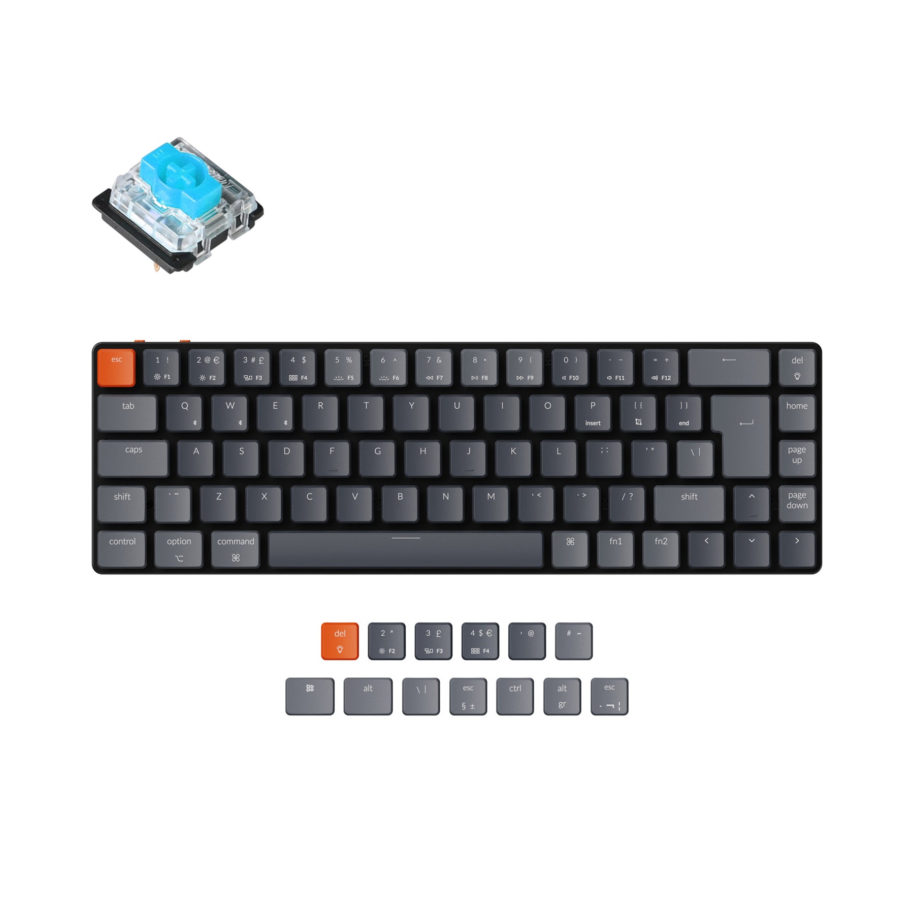 Keychron K7 Ultra-dun Draadloos Mechanisch Toetsenbord (VK ISO-indeling)