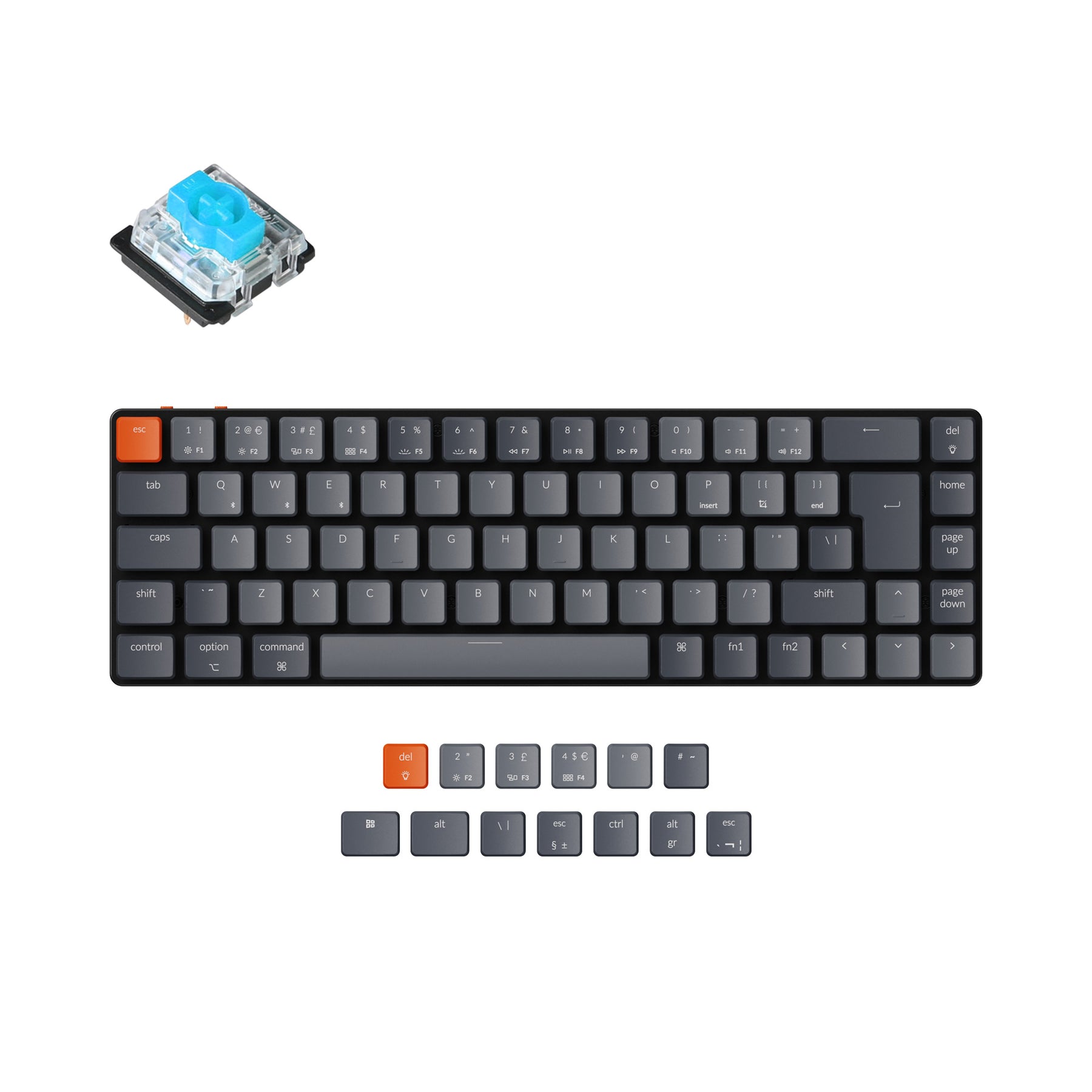 Keychron K7 Ultra-dun Draadloos Mechanisch Toetsenbord (VK ISO-indeling)