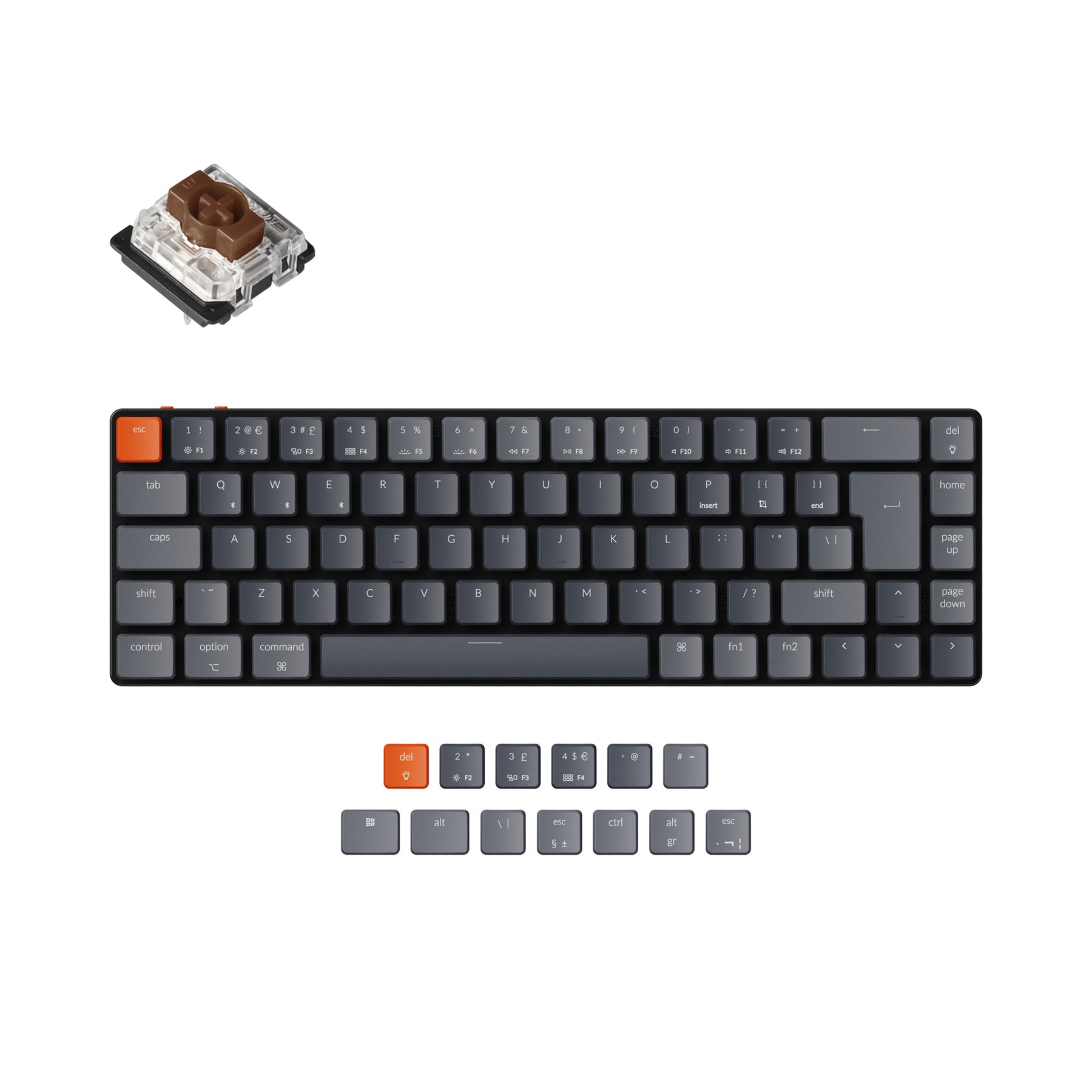 Keychron K7 Ultra-dun Draadloos Mechanisch Toetsenbord (VK ISO-indeling)