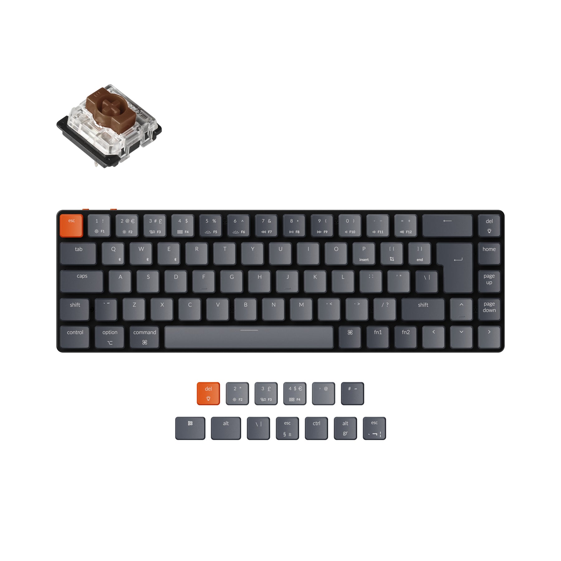 Keychron K7 Ultra-dun Draadloos Mechanisch Toetsenbord (VK ISO-indeling)