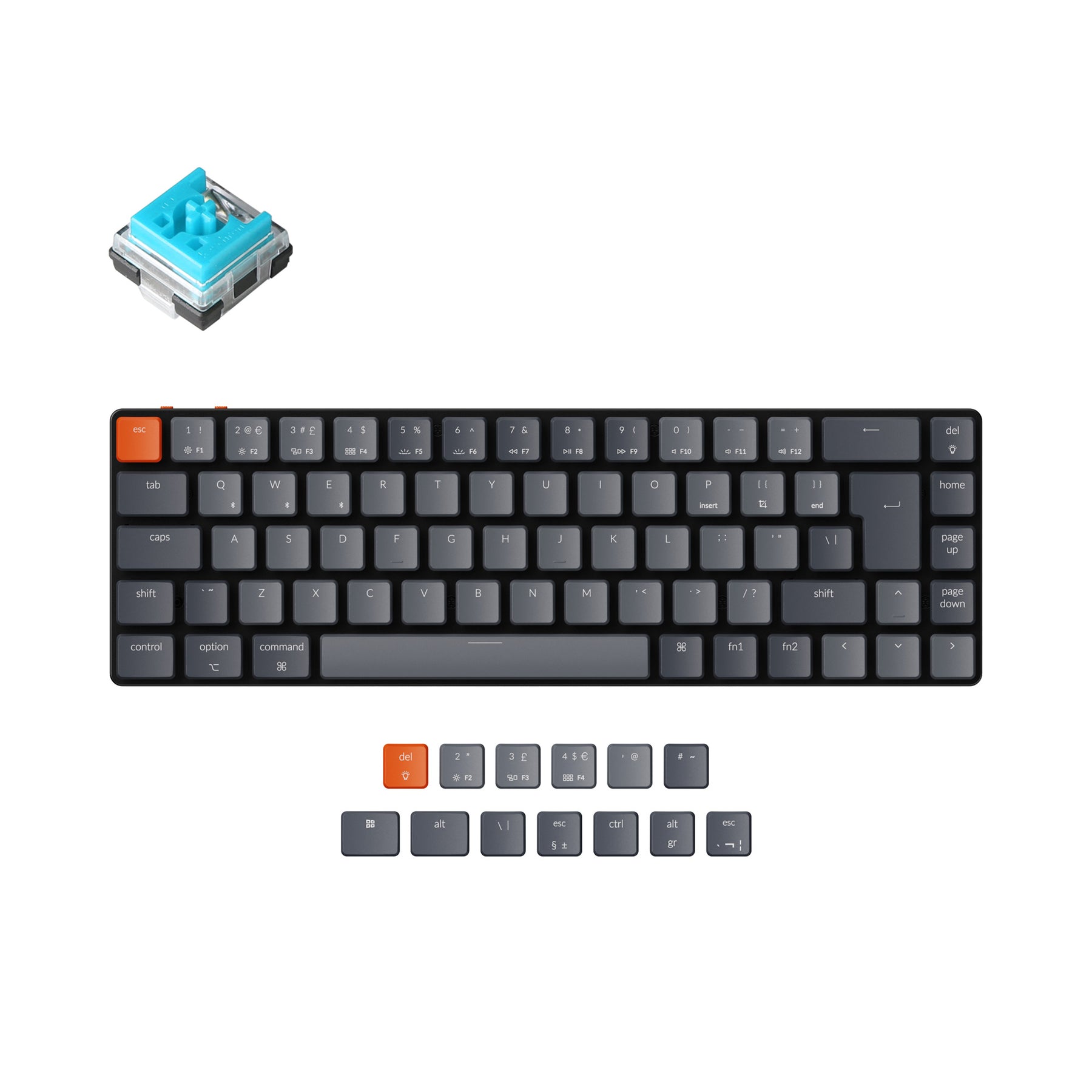 Keychron K7 Ultra-dun Draadloos Mechanisch Toetsenbord (VK ISO-indeling)