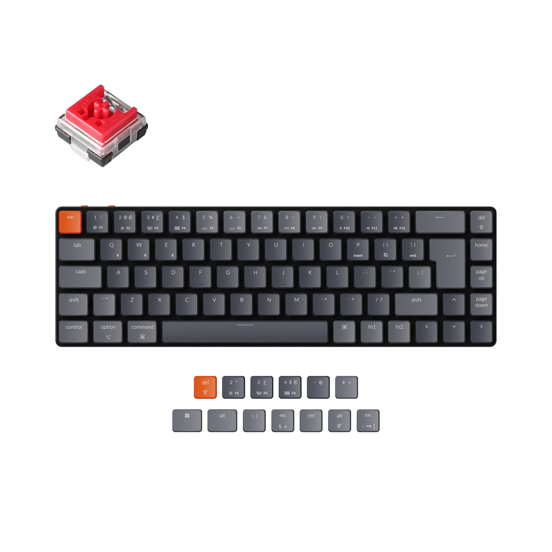 Keychron K7 Ultra-dun Draadloos Mechanisch Toetsenbord (VK ISO-indeling)