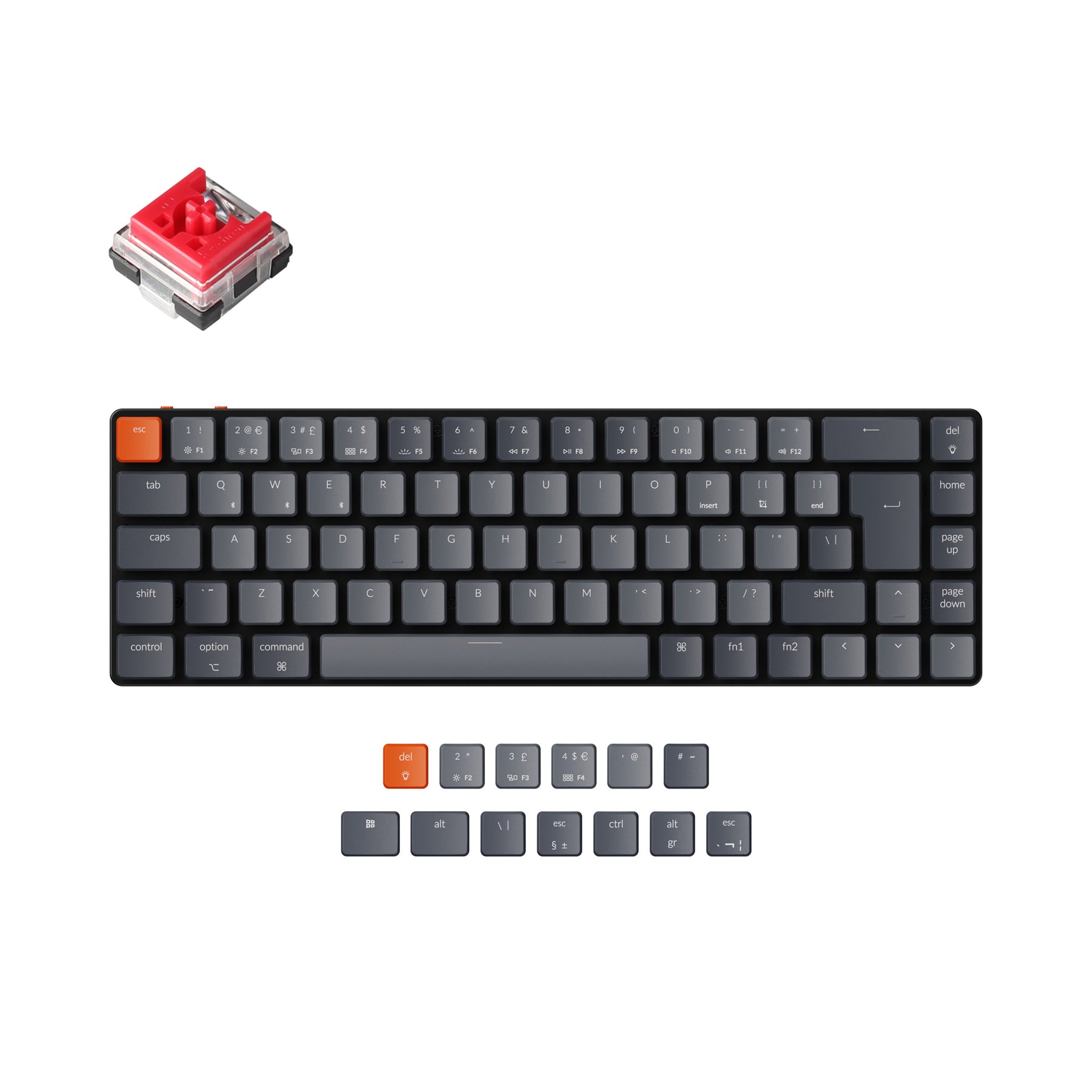 Keychron K7 Ultra-dun Draadloos Mechanisch Toetsenbord (VK ISO-indeling)