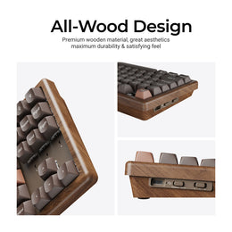Keychron K2 HE Draadloos Magnetisch Schakelaar Aangepast Toetsenbord - All Wood Speciale Editie (US ANSI Indeling)
