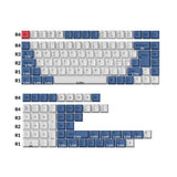 ISO Cherry Profile Dye-Sub PBT Full Set Keycap Set - Modern Blue