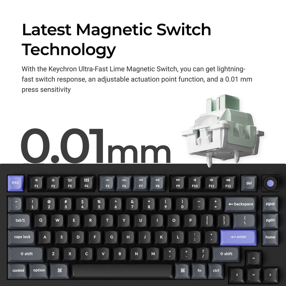Keychron Q1 HE 8K Wired Magnetic Switch Keyboard (US ANSI Layout)