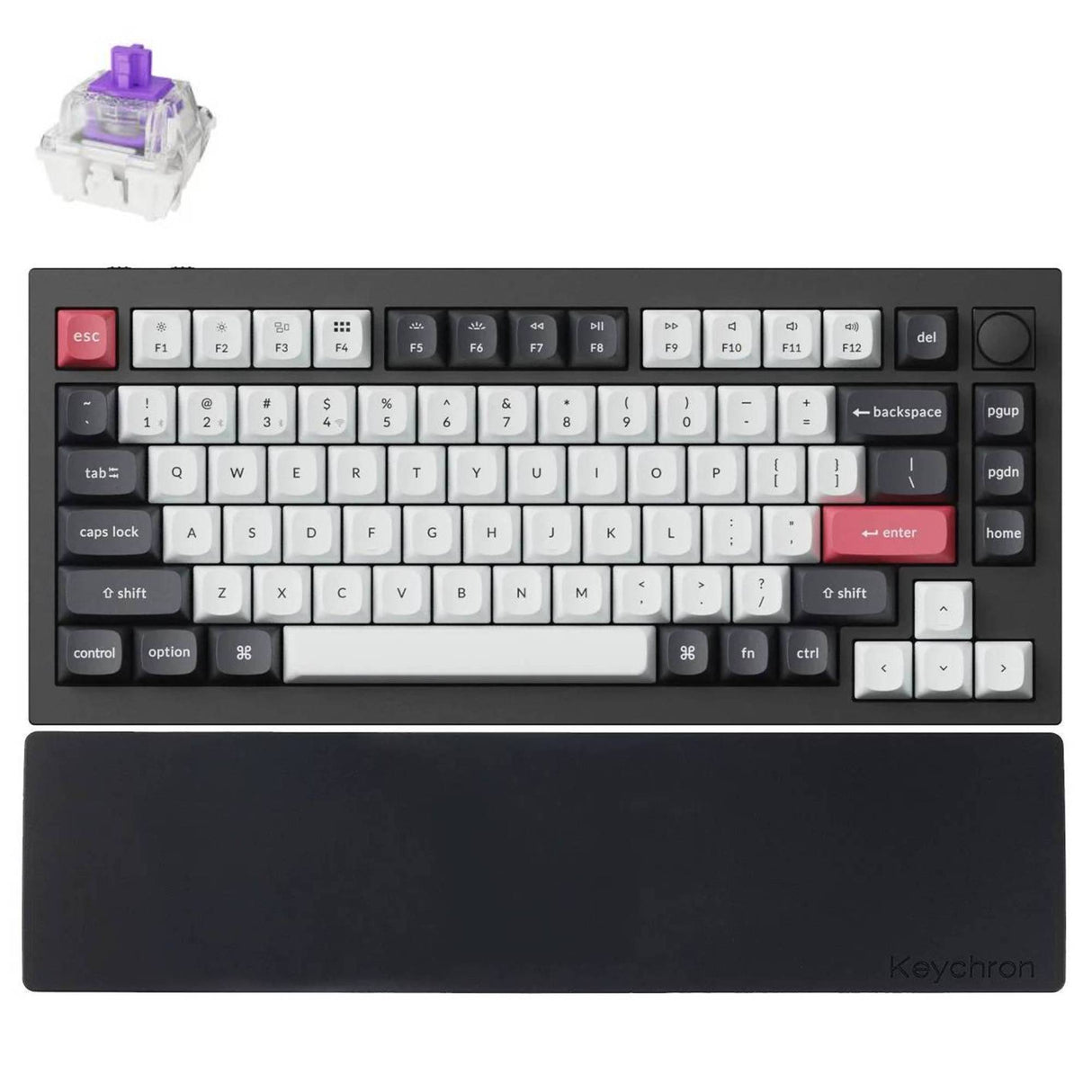 Combo: Keychron Q1 HE QMK Wireless Custom Keyboard + Silicone Palm Rest