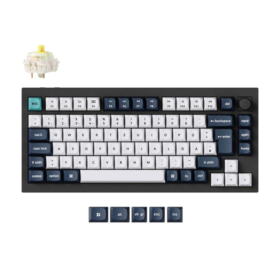 Keychron Q1 Max QMK/VIA Draadloze Aangepaste Mechanische Toetsenbord ISO Indeling Collectie